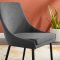 Viscount Dining Chair 3809 Set of 2 in Charcoal Fabric by Modway