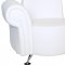 Single Chair in White Leatherette by Whiteline Imports