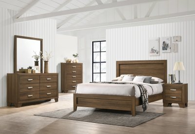 Miquell Bedroom Set 5Pc 28050 in Oak by Acme w/Options