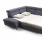 Happy Sectional Sofa in Gray Fabric by ESF w/Bed & Storage