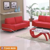 7240 Sofa in Red Bonded Leather by American Eagle Furniture