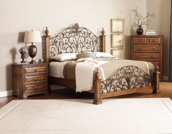 Brown Oak Finish Edgewood Classic Bedroom By Coaster [CRBS-201620 Edgewood]