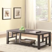703538 3Pc Coffee Table Set in Cappuccino by Coaster