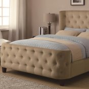 Esther 300248 Upholstered Bed by Coaster w/Button Tufting