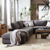 Serene Sectional Sofa 551324 in Charcoal by Coaster w/Options