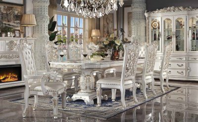 Vendome Dining Table DN01351 in Antique Pearl by Acme w/Options