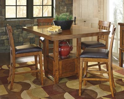 Ralene Counter Height Dining Set 5Pc D594 in Brown by Ashley