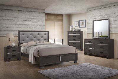 7300 Bedroom Set 5Pc in Grey by Lifestyle w/Options