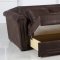 Chocolate Specially Treated Microfiber Modern Loveseat Bed