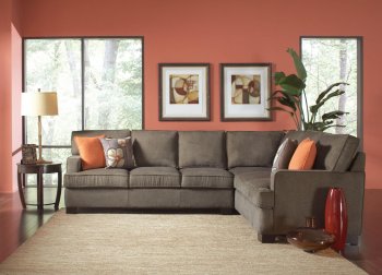 503435 Alvah Sectional Sofa in Olive Brown Fabric by Coaster [CRSS-503435 Alvah]