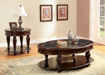 CM4642 Centinel Coffee Table in Dark Cherry w/Options [FACT-CM4642 Centinel]