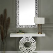 Kachina Console Table & Mirror Set 90502 in Mirror by Acme
