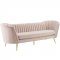 Opportunity Sofa in Pink Velvet Fabric by Modway w/Options
