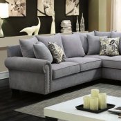 Skyler II Sectional Sofa CM6156GY in Gray Fabric w/Options