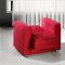 Elegant Convertible Sectional Sofa w/Storages in Red Microfiber