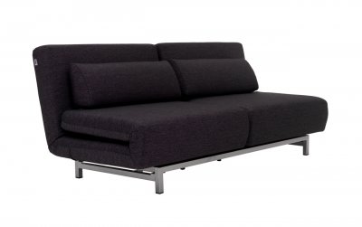 LK06-2 Sofa Bed in Black Fabric by J&M Furniture