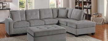 Emilio Sectional Sofa 8367TP in Taupe Fabric by Homelegance [HESS-8367TP Emilio]