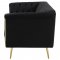 Holly Sofa 508441 in Black Fabric by Coaster w/Options