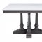 Yabeina Dining Table Marble Top 73270 in Gray Oak w/Options