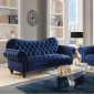 Iberis Sofa & Loveseat Set 53405 in Navy Blue Velvet by Acme