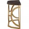 Solara Console Table AC01994 in Brown Leather & Gold by Acme