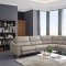 951 Power Motion Sectional Sofa Light Grey Leather by ESF