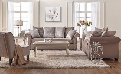 7500 Sofa in Cosmos Putty Fabric by Serta Hughes w/Options