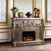 Sorina Fireplace AC01619 in Silver & Gold by Acme