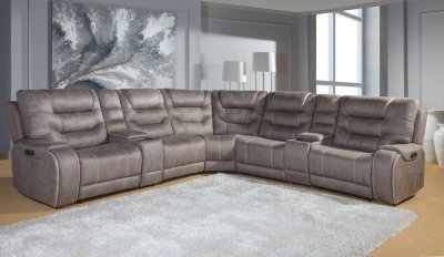 8014 Power Reclining Sectional Sofa in Canyon Gray by Lifestyle