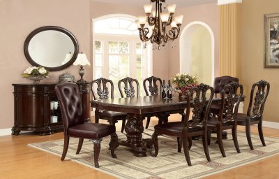 CM3319T Bellagio Dining Table in Brown Cherry w/Options
