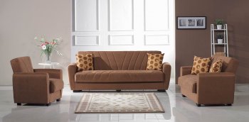 Tampa Sofa Bed in Light Brown Fabric w/Optional Loveseat & Chair [MYSB-Tampa]