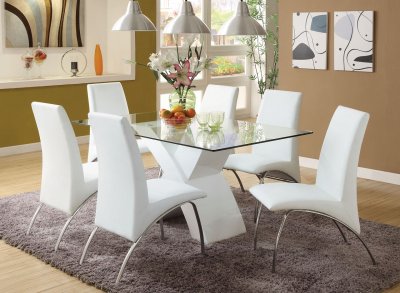 CM8370WH-T Wailoa Dining Room 7Pc Set in White
