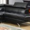 U9782 Sectional Sofa in Black Bonded Leather by Global
