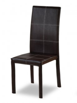 Set of 4 Modern Dining Chair W/Brown Leather Match Upholstery