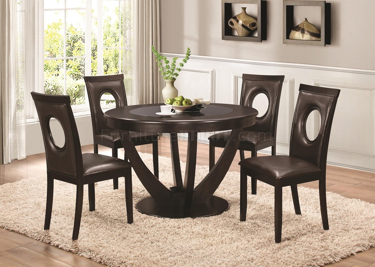 Stapleton 106741 Dining Set 5pc In Cappuccino By Coaster