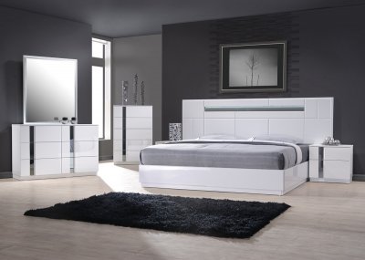 Palermo Bedroom by J&M w/Platform Bed and Optional Casegoods