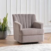 Urbane Swivel Chair Set of 2 in Gray Fabric by Bellona