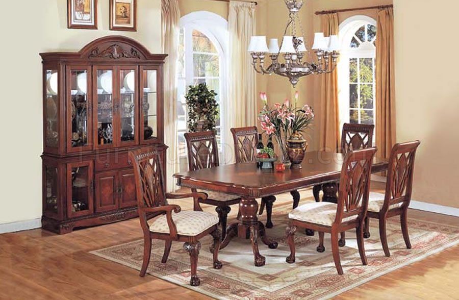 021030 Manchester Dining Set In Cherry, What Is A Semi Formal Dining Room