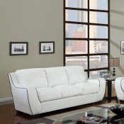 U8080 Sofa in White Bonded Leather by Global Furniture USA