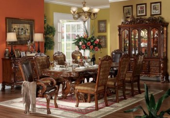 12150 Dresden Dining Table in Warm Cherry by Acme w/Options [AMDS-12150 Dresden]
