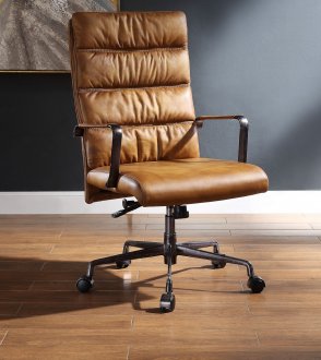 Jairo Office Chair 92566 Sahara Top Grain Leather by Acme