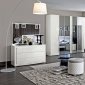 Dama Bianca Bedroom by ESF in White w/Optional Case Goods