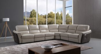 S238 Power Motion Sectional Sofa 5Pc by Beverly Hills w/Options [BHSS-S238 Bone Gray]