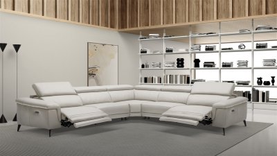 Hendrix Power Motion Sectional Sofa in Smoke by Beverly Hills