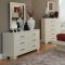 Jessica 202990 Bedroom Set in White w/Platform Bed by Coaster