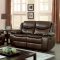 Pollux Reclining Sofa CM6981BR Brown Leatherette w/Options