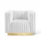 Charisma Accent Chair in White Velvet by Modway