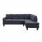 Jeimmur Sectional Sofa 56475 in Gray Linen by Acme