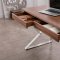 Noho Office Desk in Walnut by J&M w/ Chrome Legs
