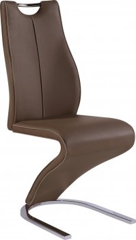 D4126DC Dining Chair Set of 4 in Brown PU by Global [GFDC-D4126DC]